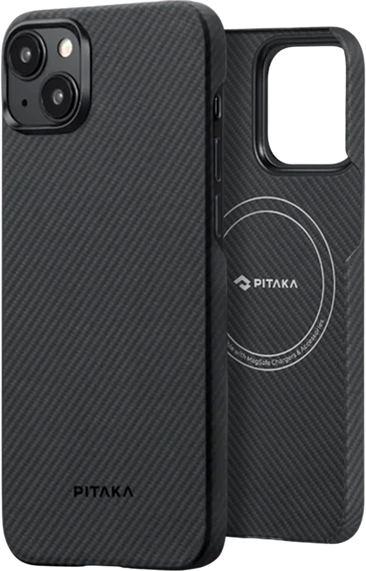 Чохол-накладка Pitaka MagEZ Case 4 Twill 600D Black/Grey для iPhone 15 Plus